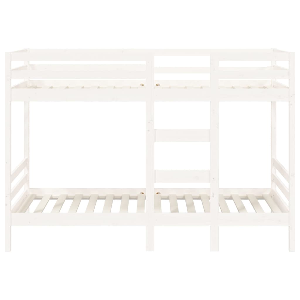 vidaXL Lit superposé sans matelas blanc 80x200 cm bois de pin massif