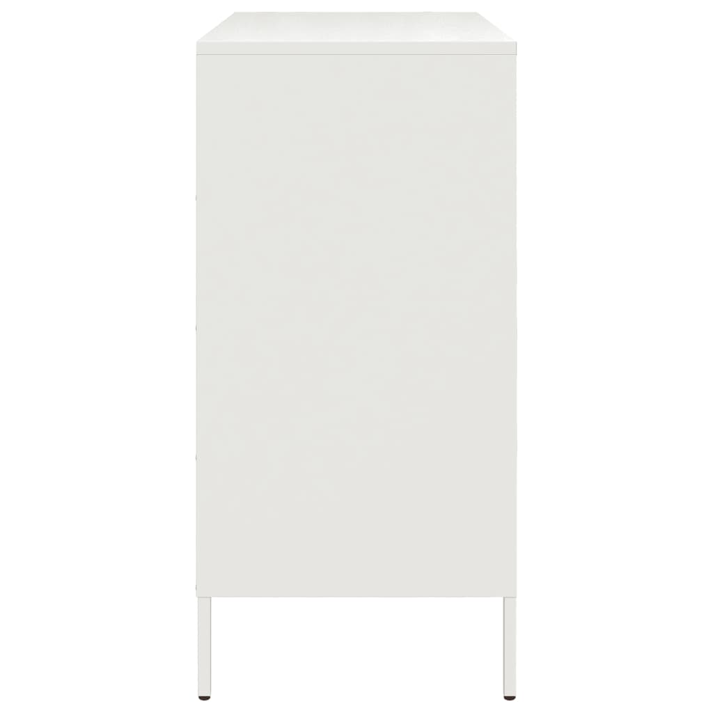 vidaXL Buffet blanc 68x39x79 cm acier