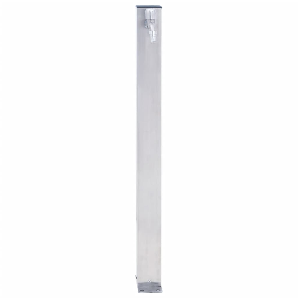 vidaXL Colonne à eau de jardin 60 cm acier inoxydable carré