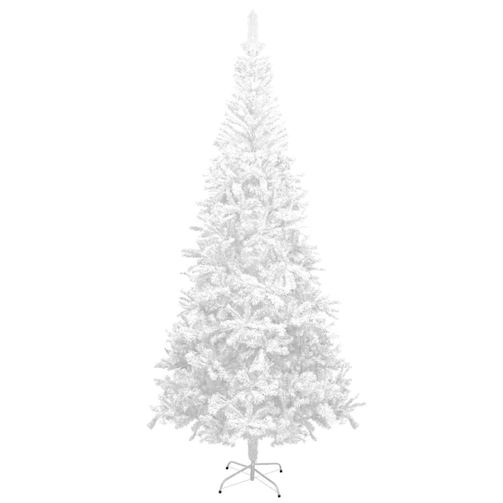 vidaXL Arbre de Noël artificiel avec LED et boules L 240 cm Blanc