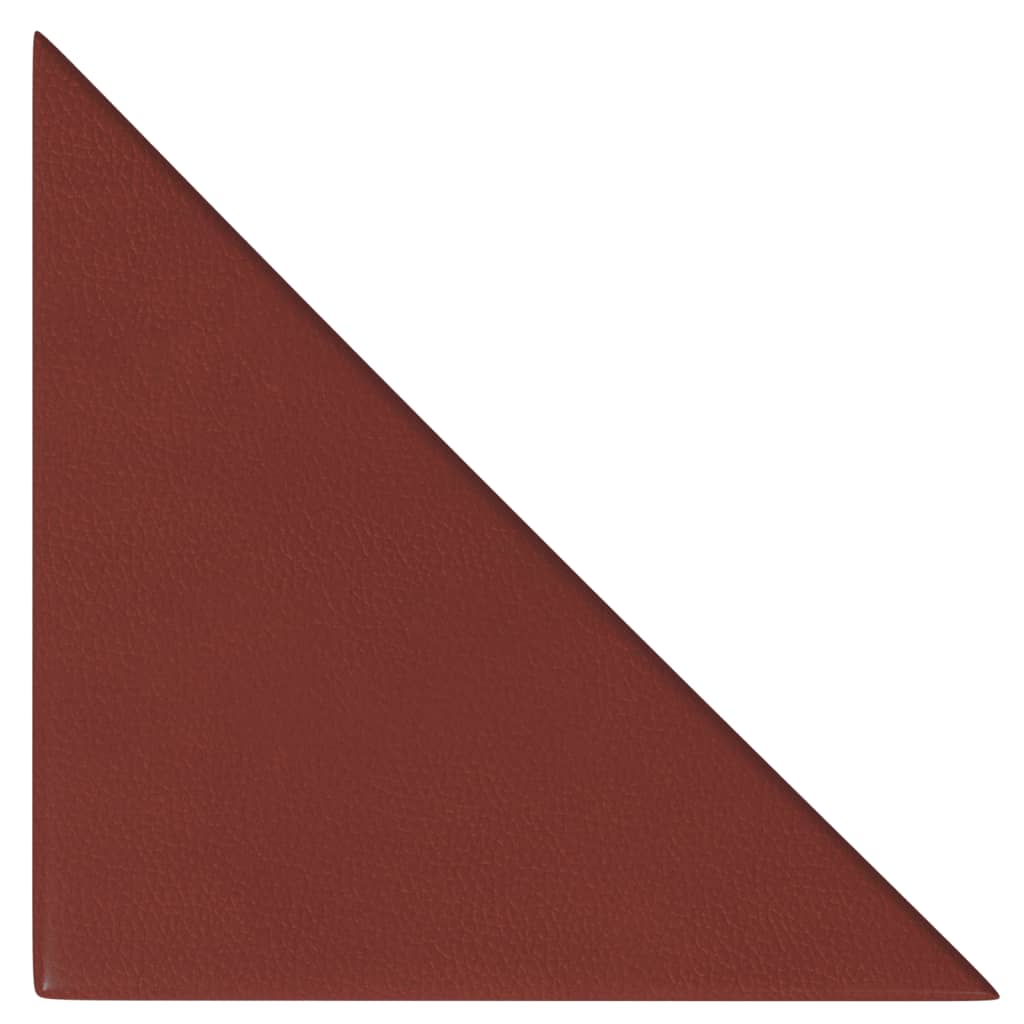 vidaXL Panneaux muraux 12pcs Rouge bordeaux 30x30 cm Similicuir 0,54m²