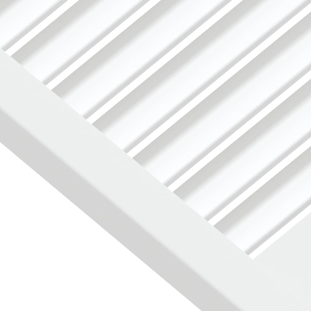 vidaXL Portes d'armoire à persiennes 2pcs blanc 39,5x39,4cm pin massif