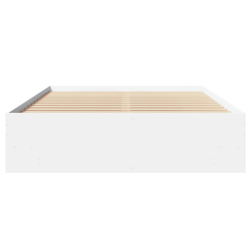 vidaXL Cadre de lit sans matelas blanc 120x190 cm bois d'ingénierie