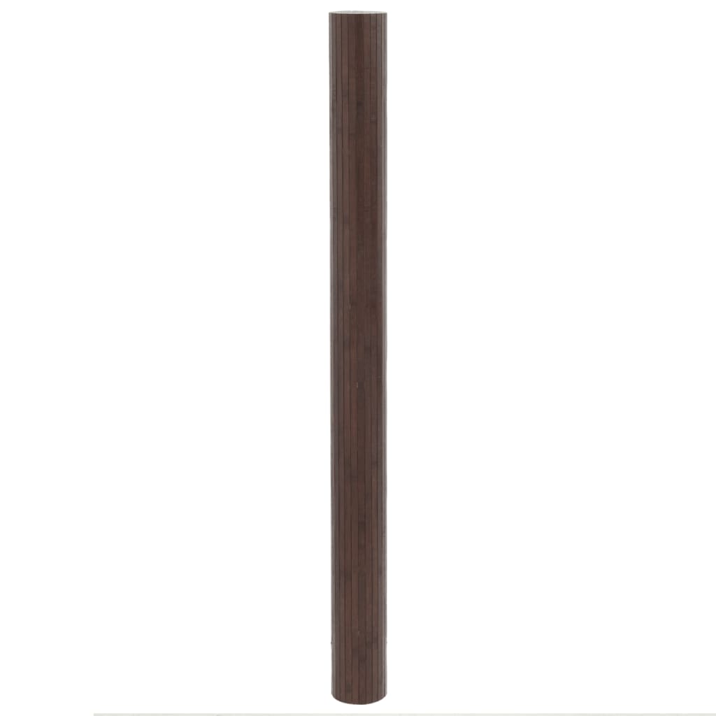 vidaXL Tapis rectangulaire marron foncé 80x400 cm bambou