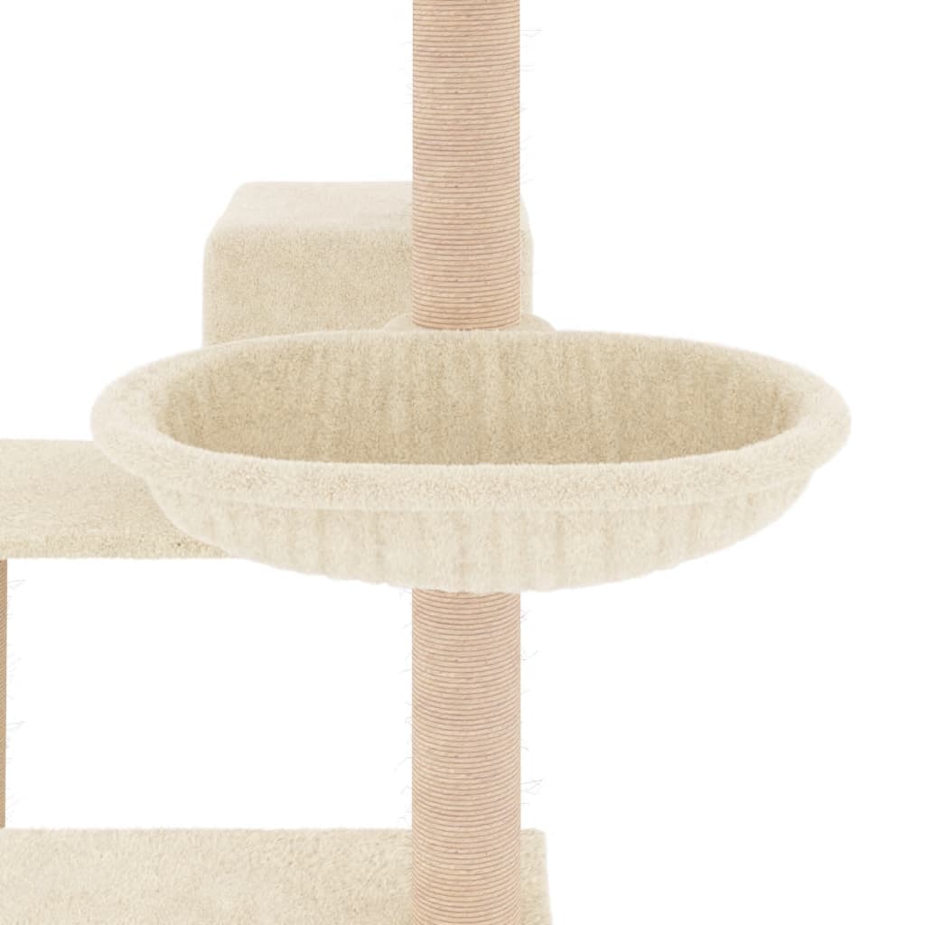 vidaXL Arbre à chat avec griffoirs en sisal crème 82,5 cm