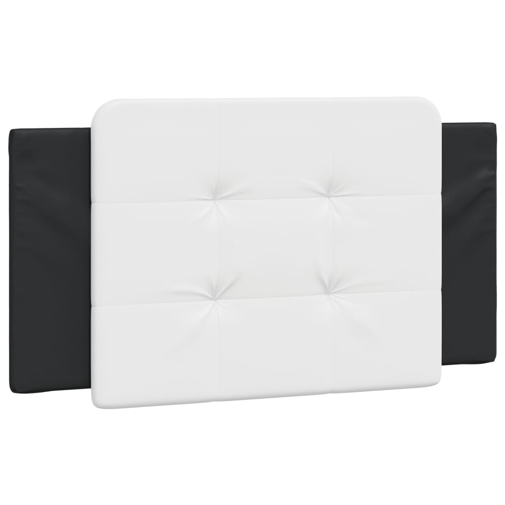 vidaXL Coussin de tête de lit noir et blanc 100 cm similicuir