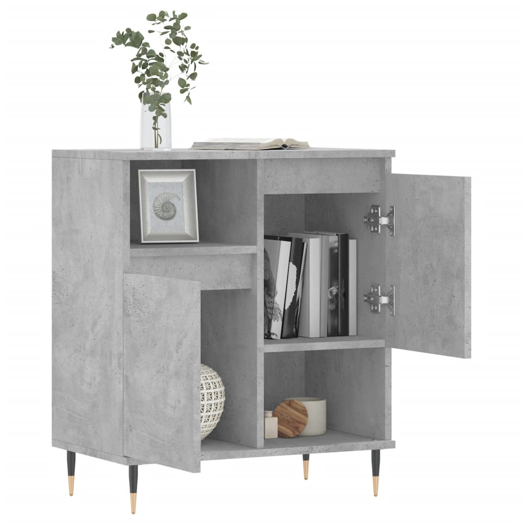 vidaXL Buffet Gris béton 60x35x70 cm Bois d'ingénierie