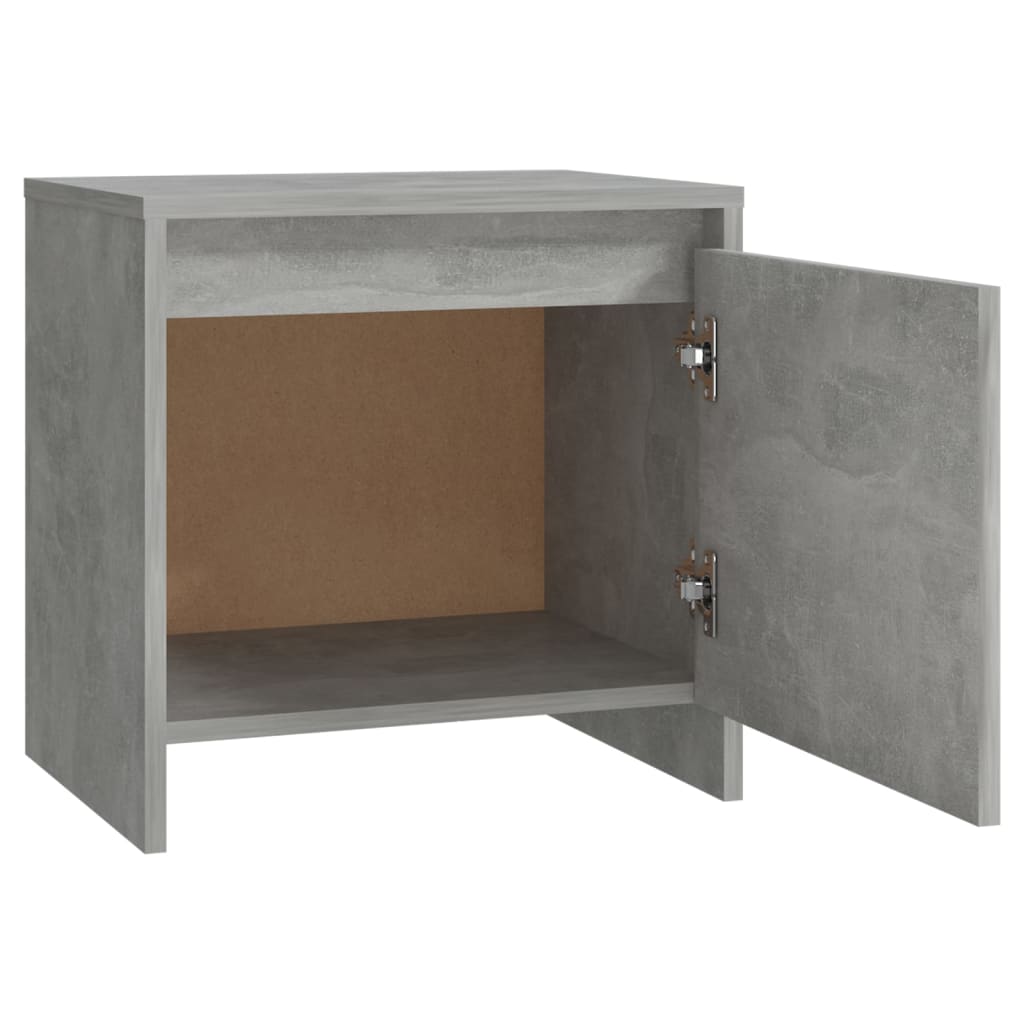vidaXL Table de chevet gris béton 45x34x44,5 cm bois d'ingénierie