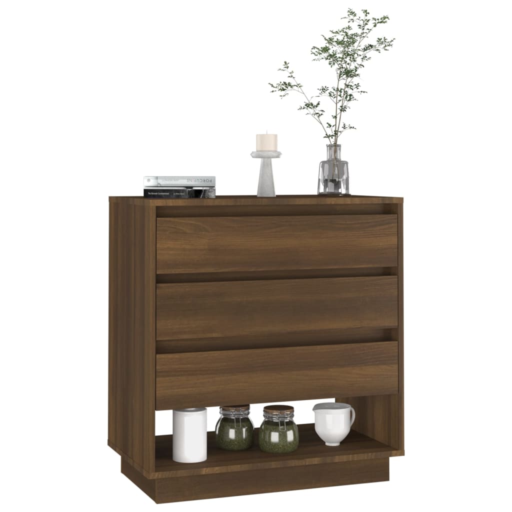 vidaXL Buffet Chêne marron 70x41x75 cm Bois d'ingénierie