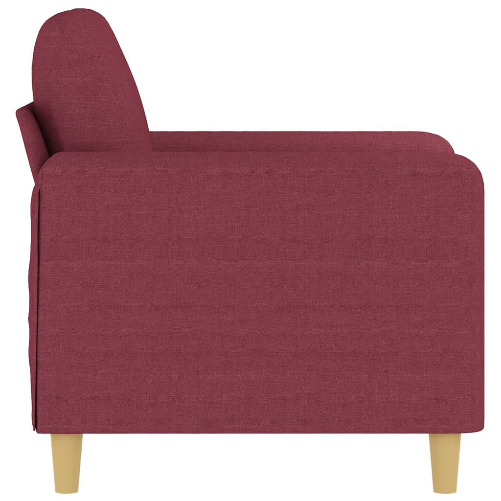 vidaXL Fauteuil Rouge bordeaux 60 cm Tissu