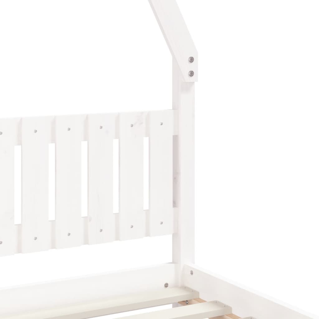 vidaXL Cadre de lit pour enfant blanc 80x160 cm bois de pin massif