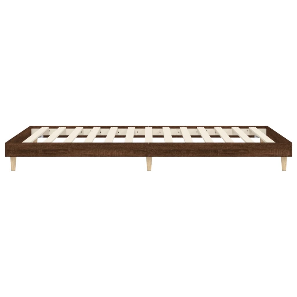 vidaXL Cadre de lit sans matelas chêne marron 75x190cm bois ingénierie