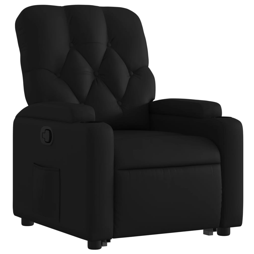 vidaXL Fauteuil inclinable Noir Similicuir