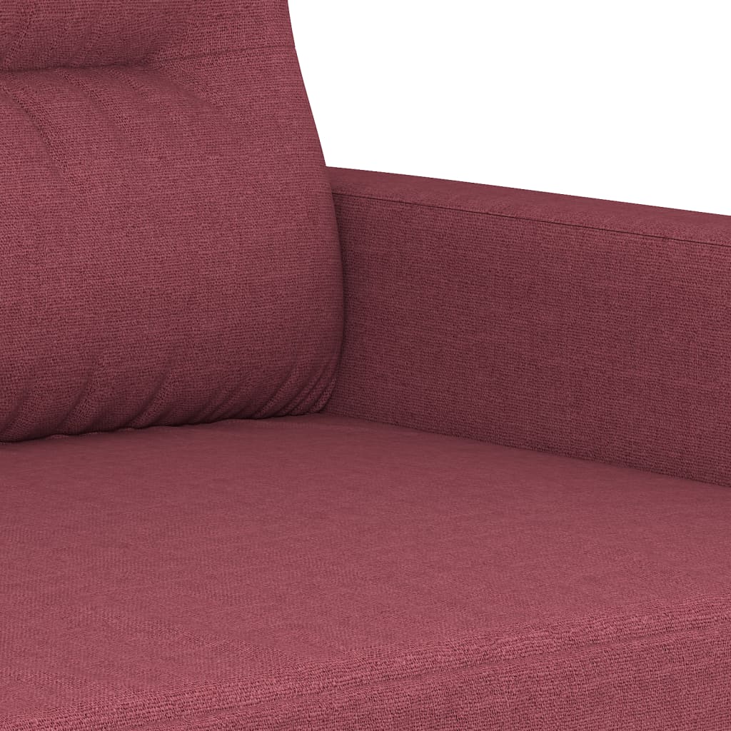 vidaXL Canapé à 2 places Rouge bordeaux 140 cm Tissu