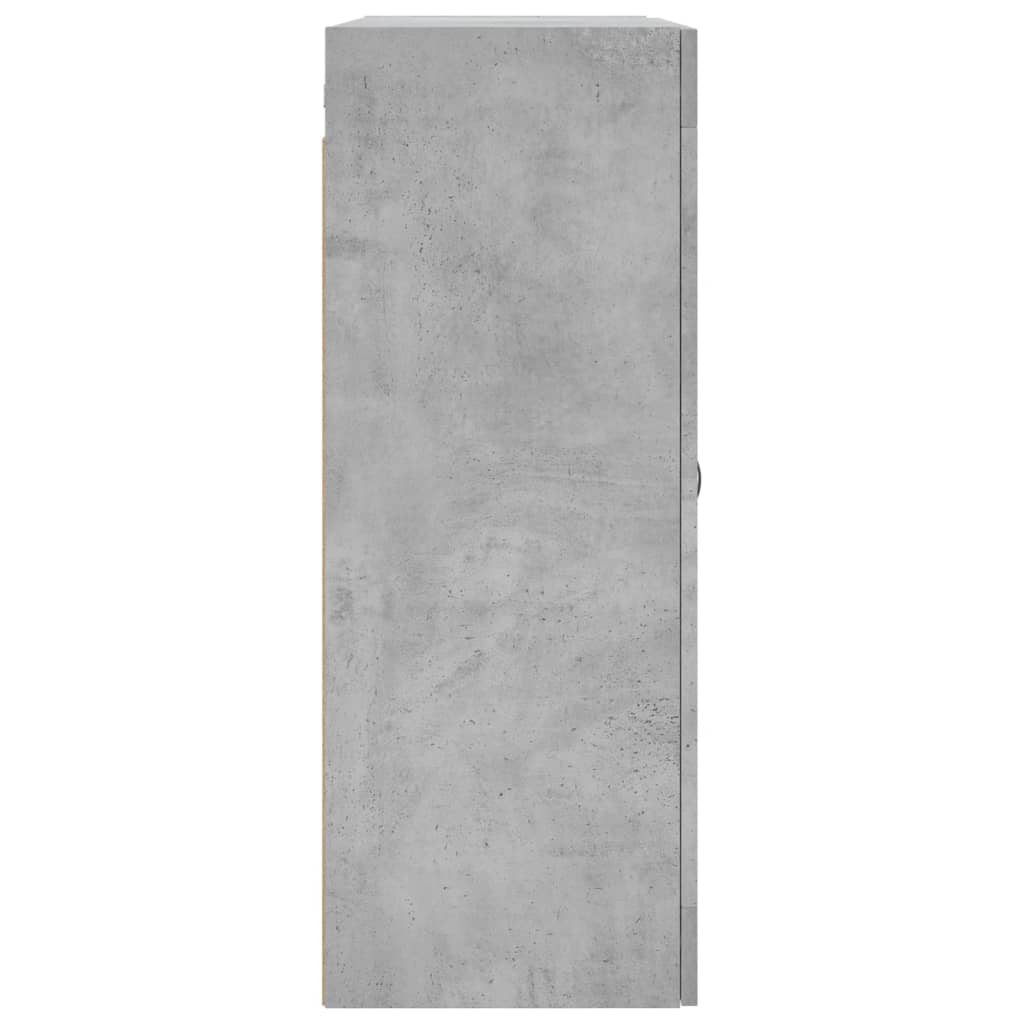 vidaXL Armoires murales 2 pcs gris béton bois d'ingénierie