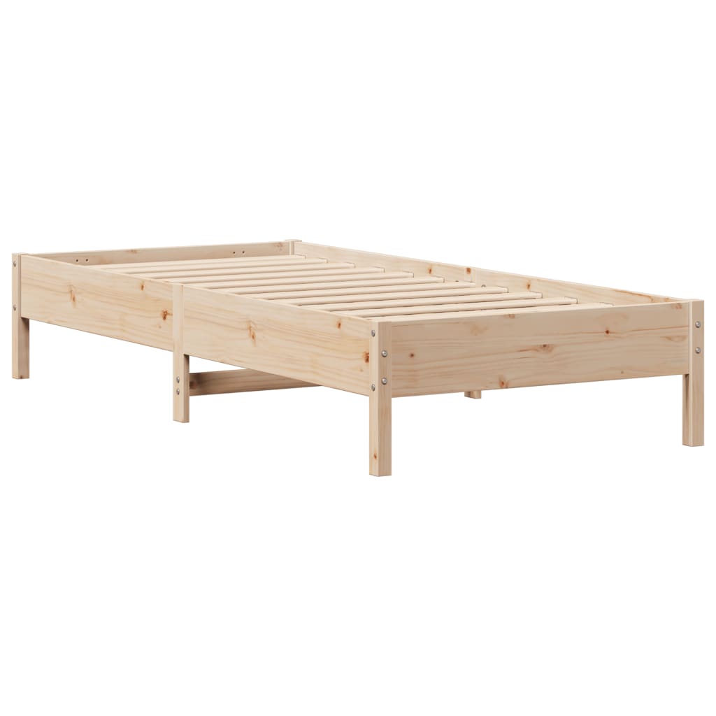 vidaXL Lit bibliothèque sans matelas 90x190 cm bois de pin massif