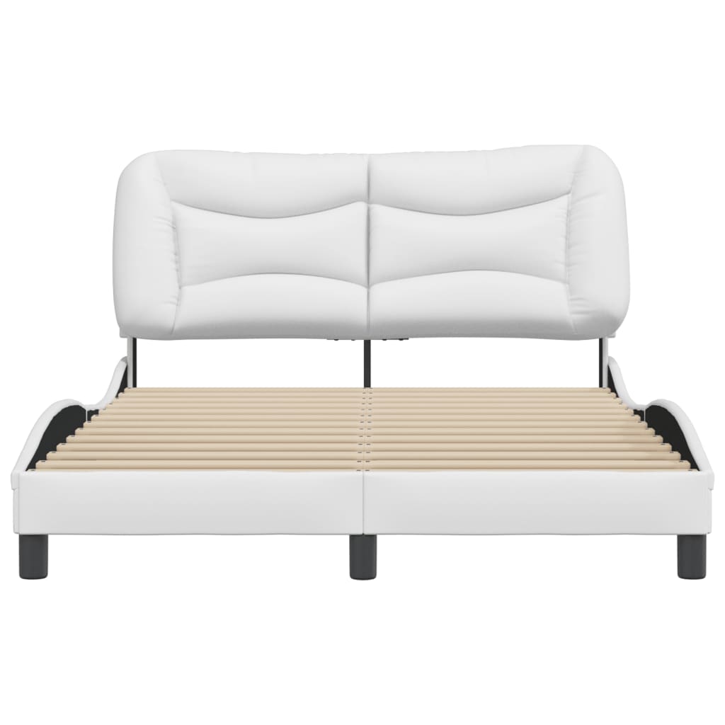 vidaXL Cadre de lit sans matelas blanc 120x200 cm similicuir