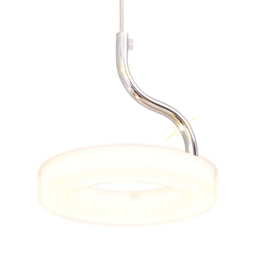 vidaXL Lampe suspendue LED avec 4 lumières Blanche chaude