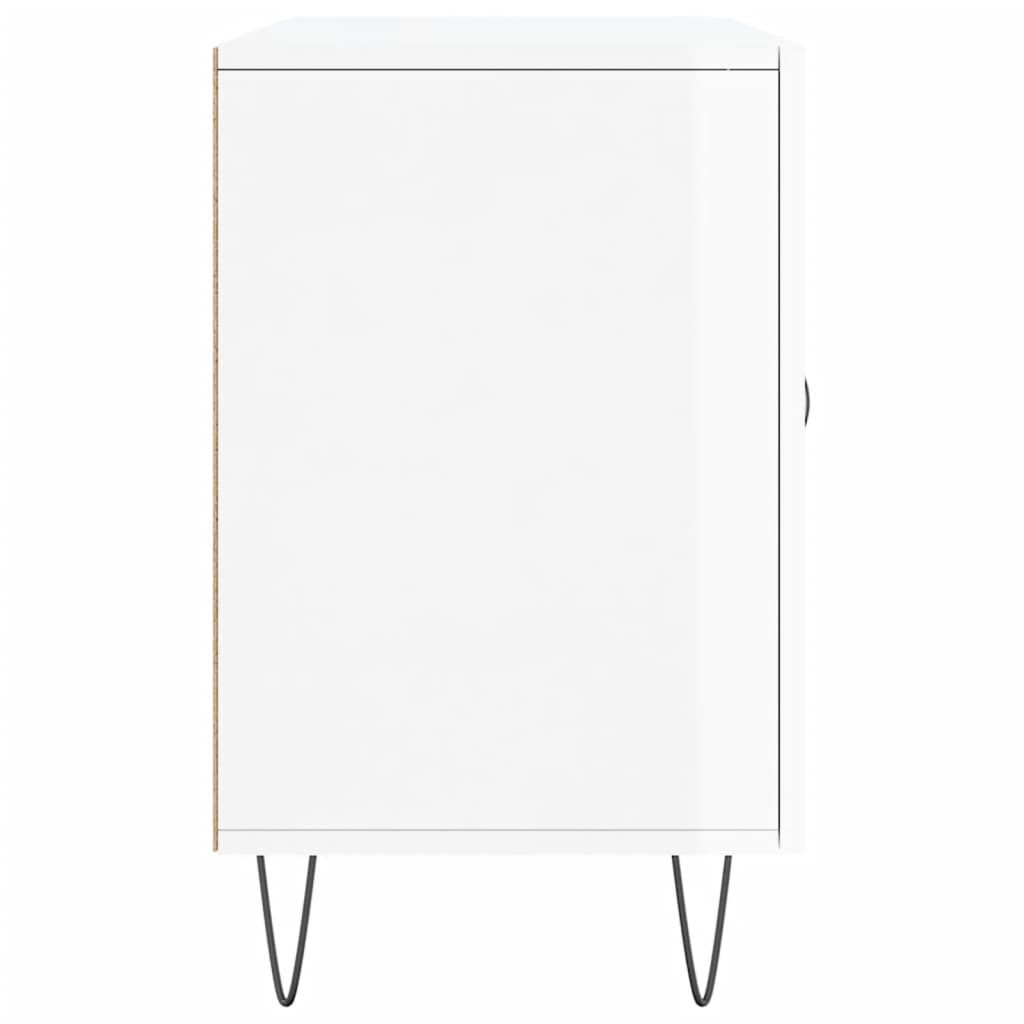 vidaXL Buffet blanc brillant 100x36x60 cm bois d'ingénierie