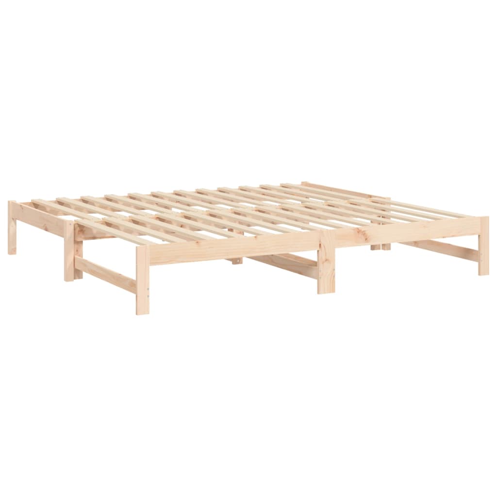 vidaXL Lit coulissant 2x(75x190) cm Bois de pin massif