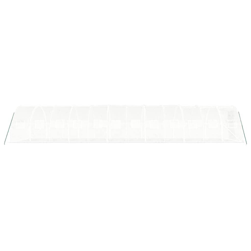 vidaXL Serre avec cadre en acier blanc 36 m² 12x3x2 m