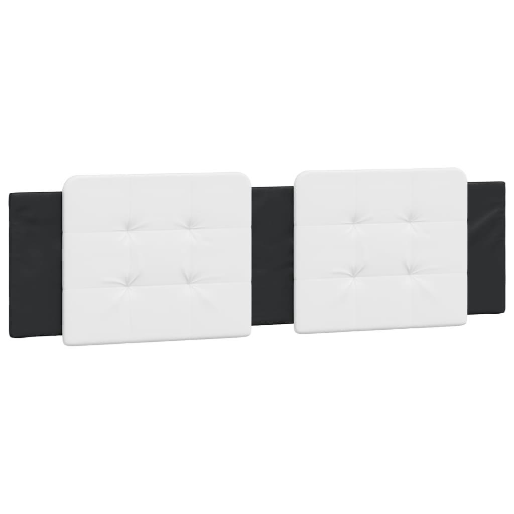 vidaXL Cadre de lit avec LED sans matelas noir et blanc 180x200 cm