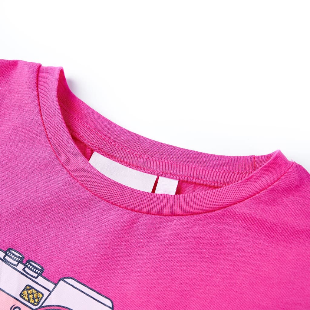 T-shirt pour enfants rose foncé 92