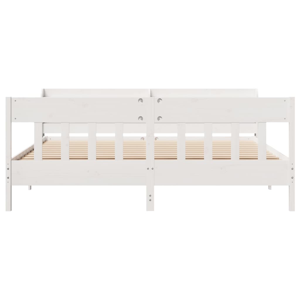 vidaXL Cadre de lit sans matelas blanc 180x200 cm bois massif de pin