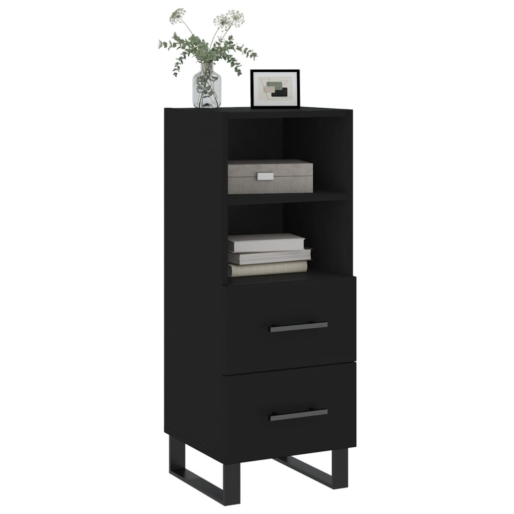 vidaXL Buffet Noir 34,5x34x90 cm Bois d'ingénierie