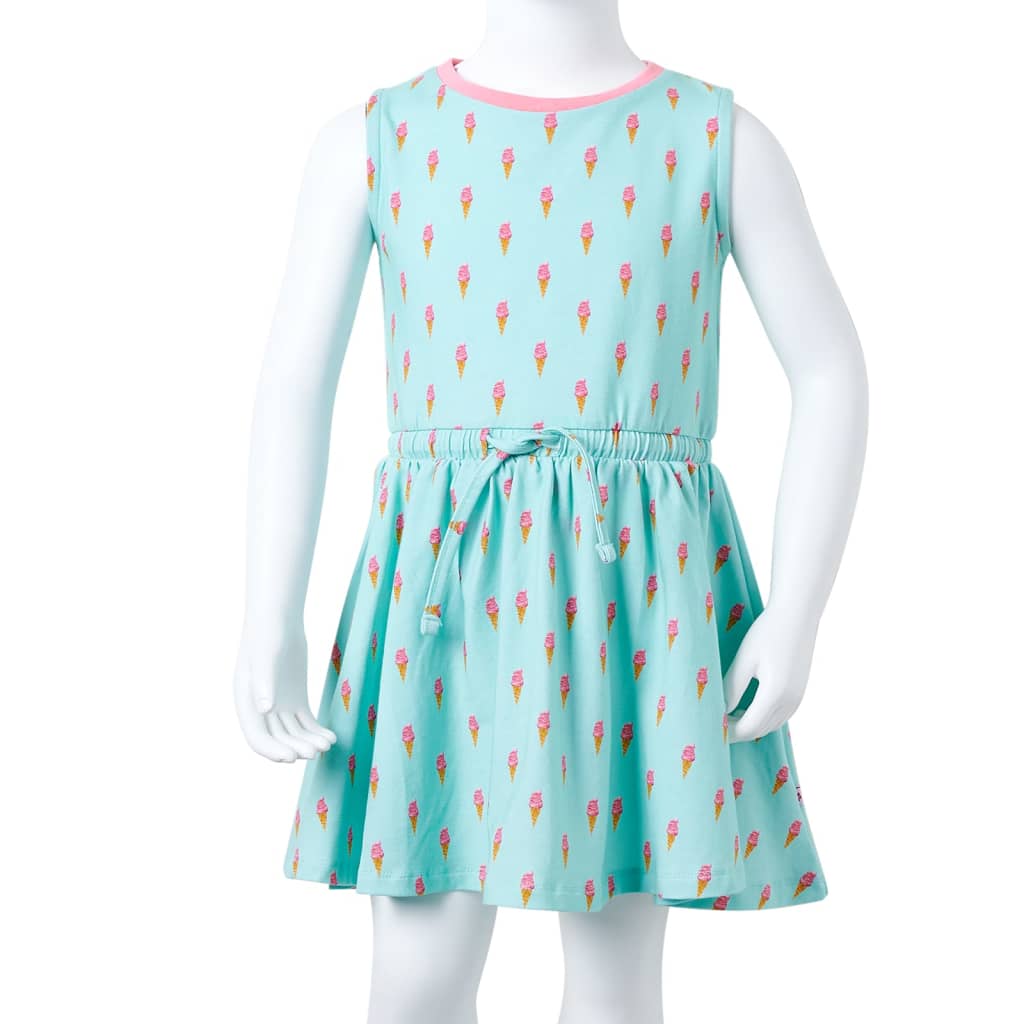 Robe pour enfants avec cordon de serrage menthe claire 116