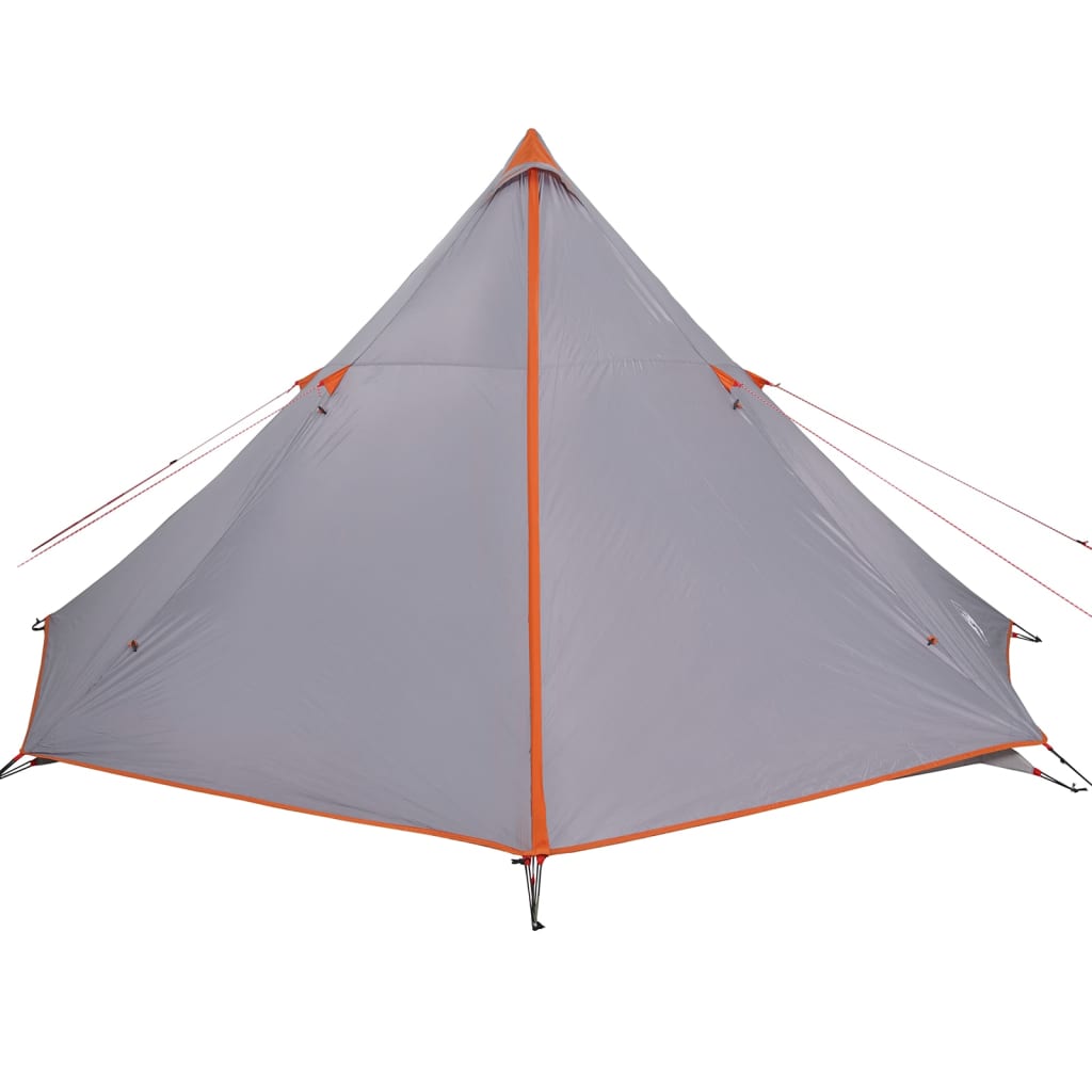 vidaXL Tente familiale tipi 8 personnes gris et orange imperméable