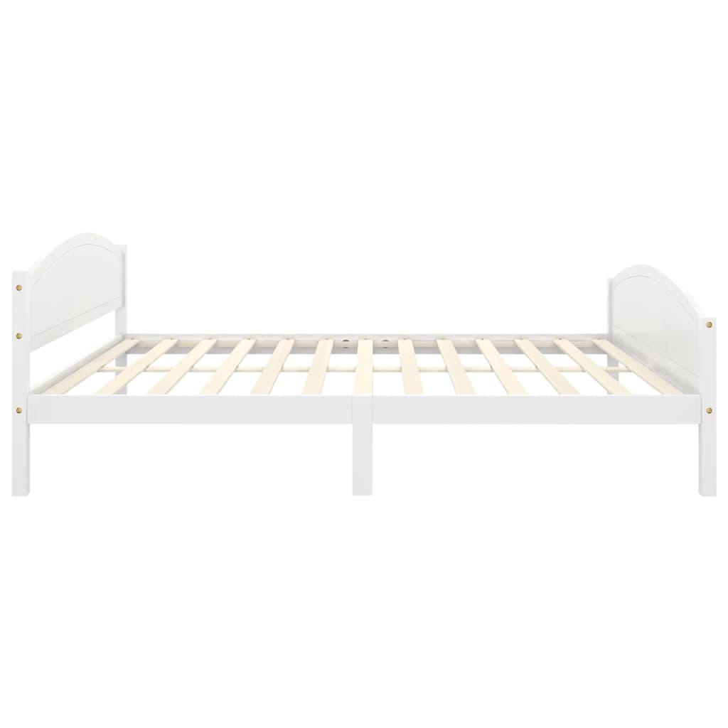 vidaXL Cadre de lit sans matelas blanc bois de pin massif 140x200 cm