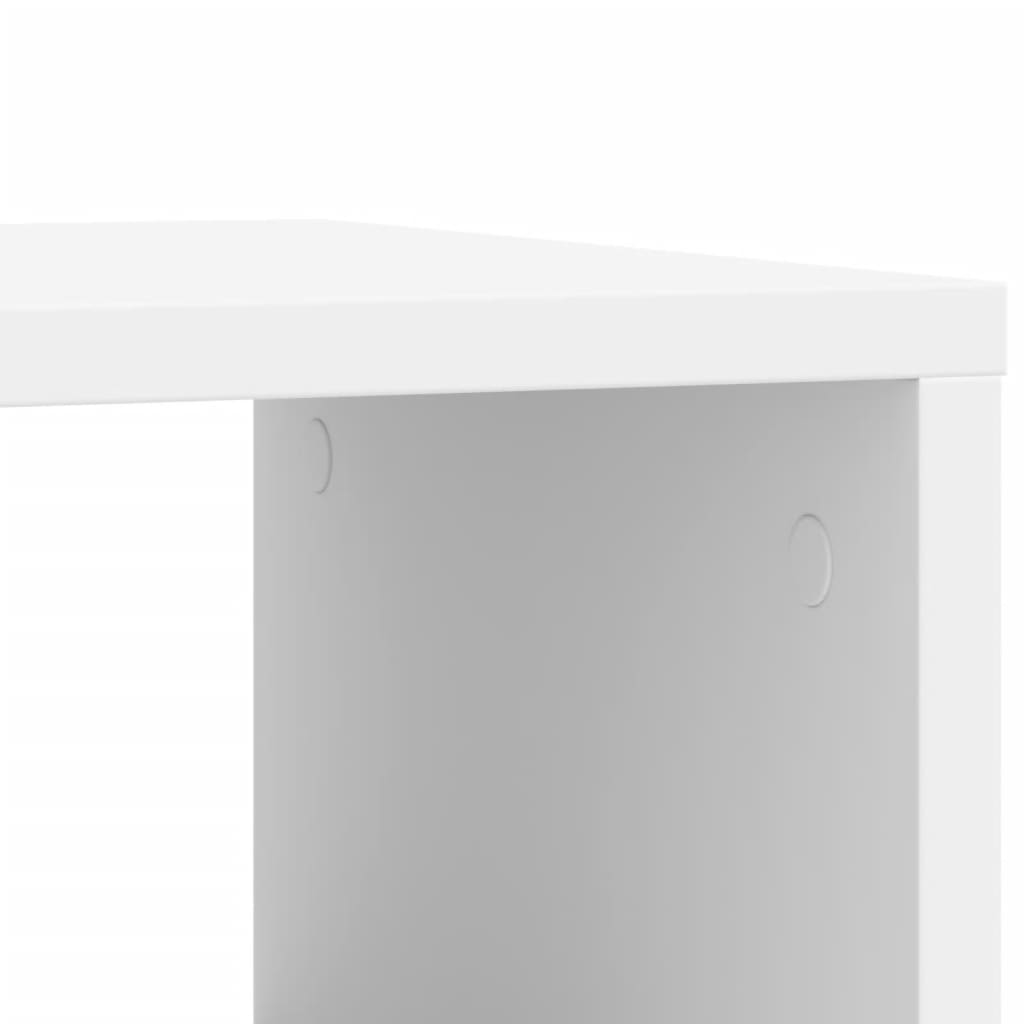 vidaXL Table d'appoint avec roues blanc 50x30x55 cm bois d'ingénierie