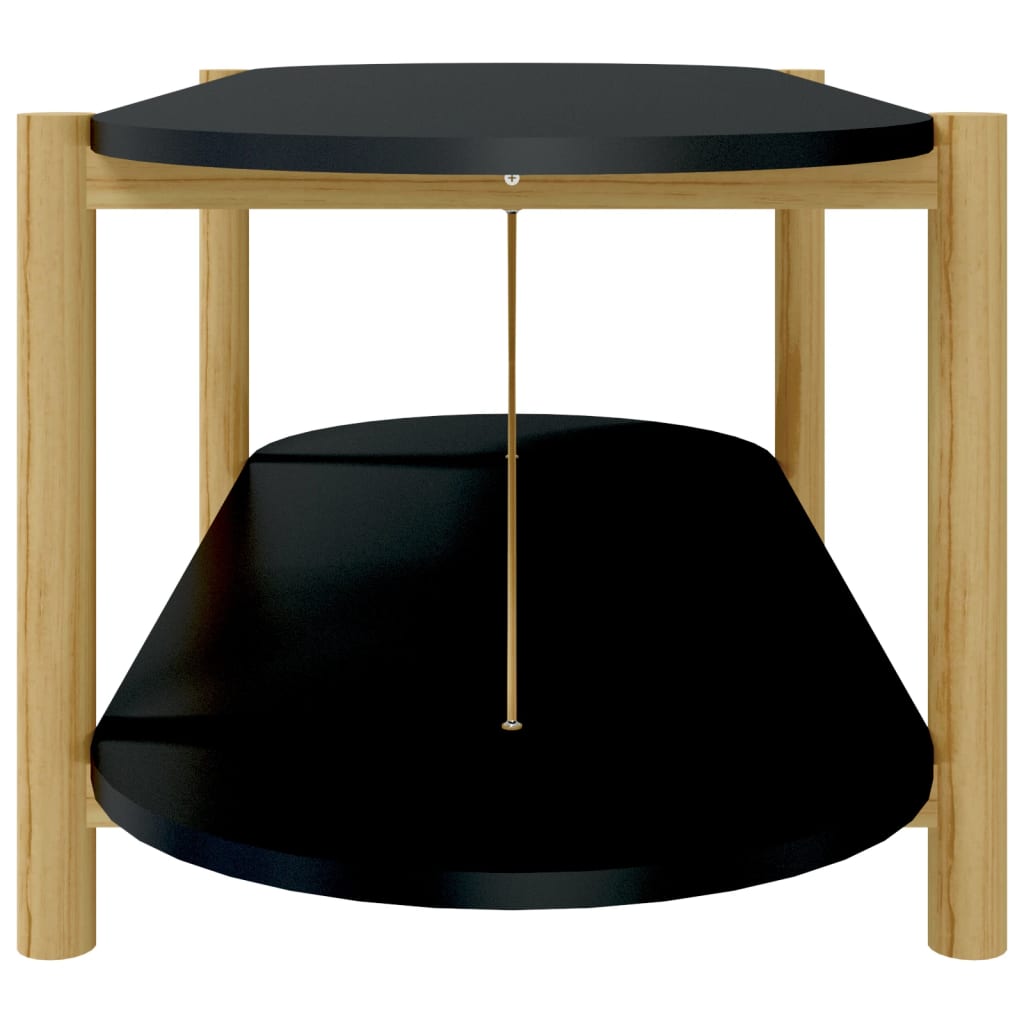 vidaXL Table basse Noir 110x48x40 cm Bois d'ingénierie