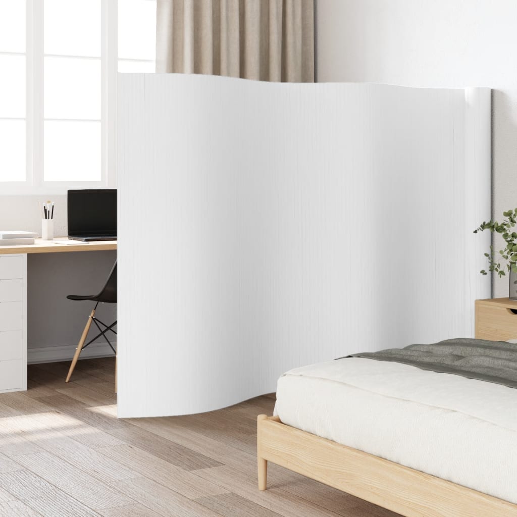 vidaXL Cloison de séparation blanc 165x800 cm bambou