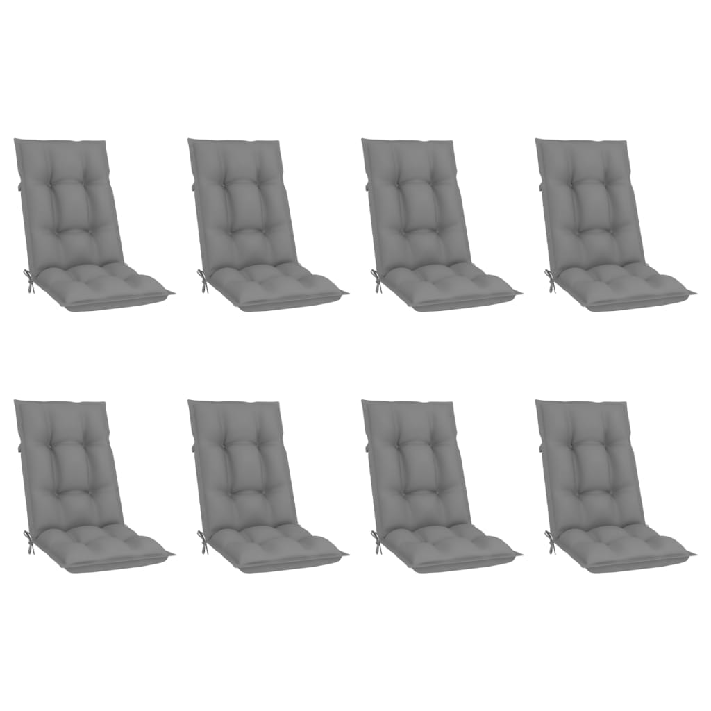 vidaXL Chaises pliables de jardin avec coussins lot de 8 Bois d'acacia