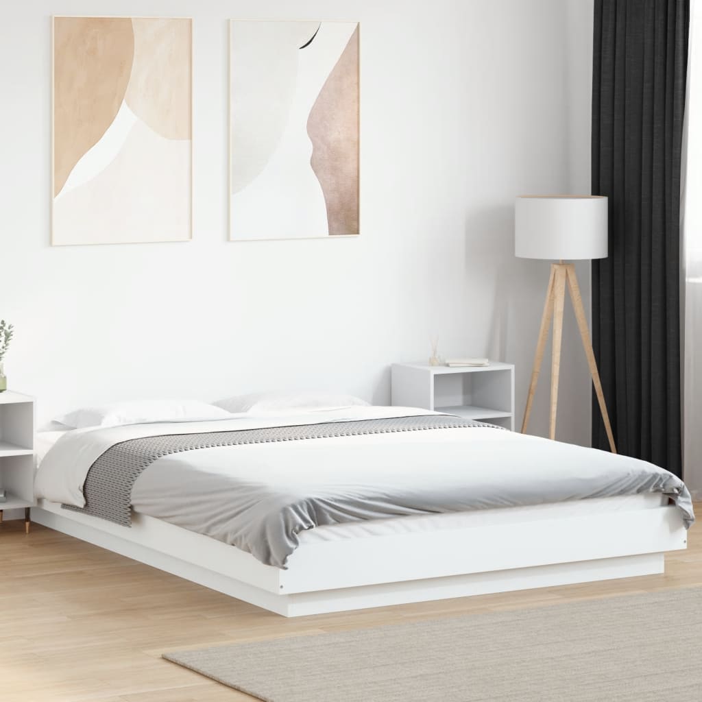 vidaXL Cadre de lit sans matelas blanc 120x190 cm