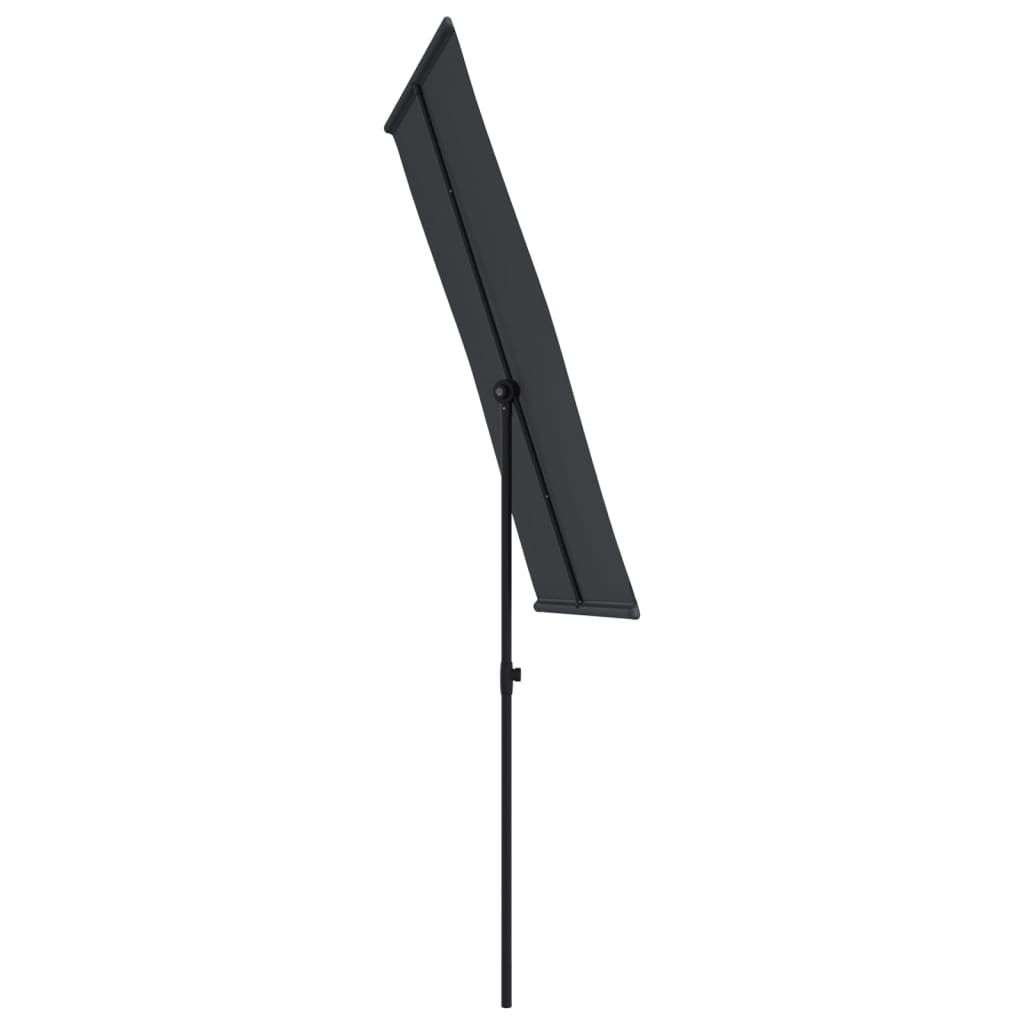 vidaXL Parasol d'extérieur avec mât en aluminium 180x110 cm Noir