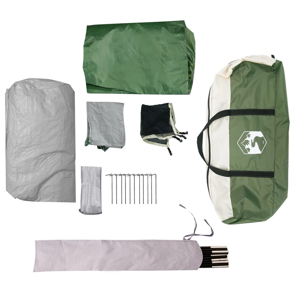 vidaXL Tente de camping à dôme 2 personne vert imperméable