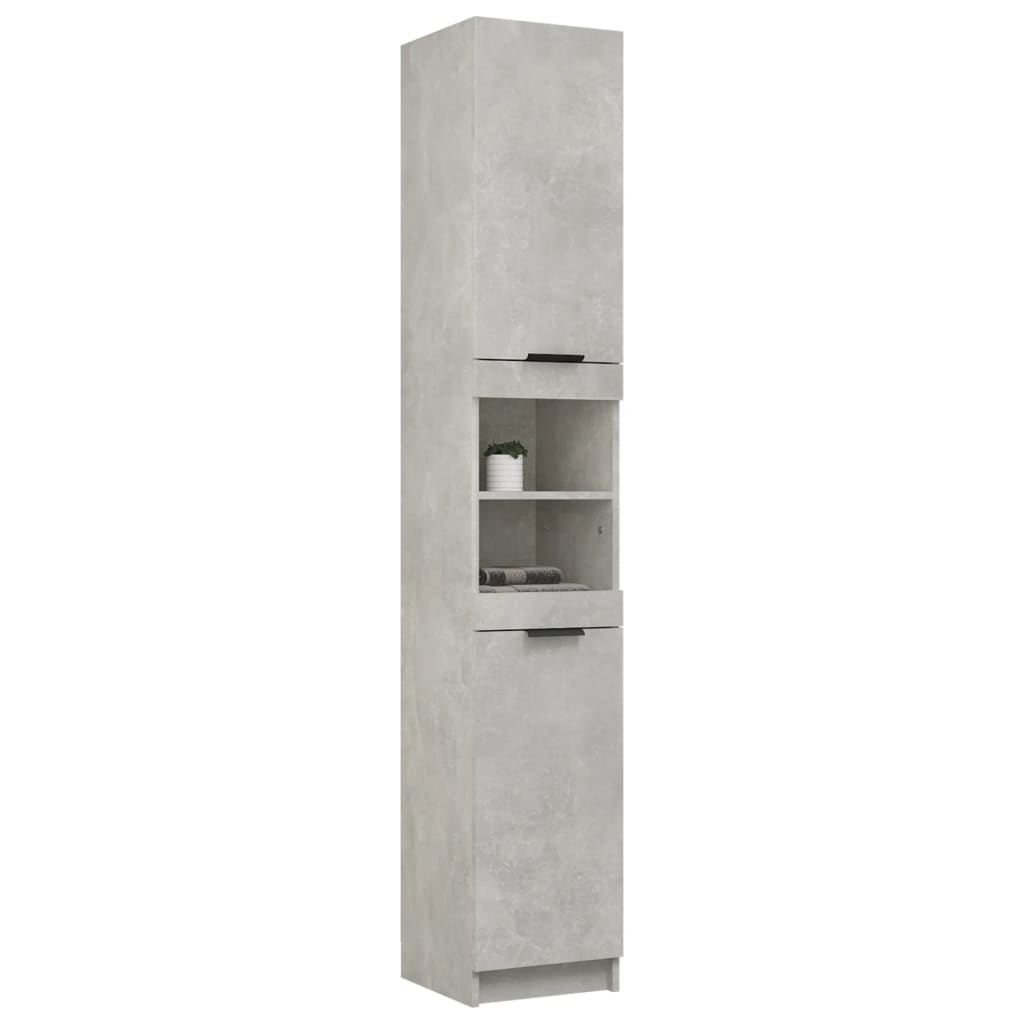 vidaXL Armoire de salle de bain gris béton 32x34x188,5 cm