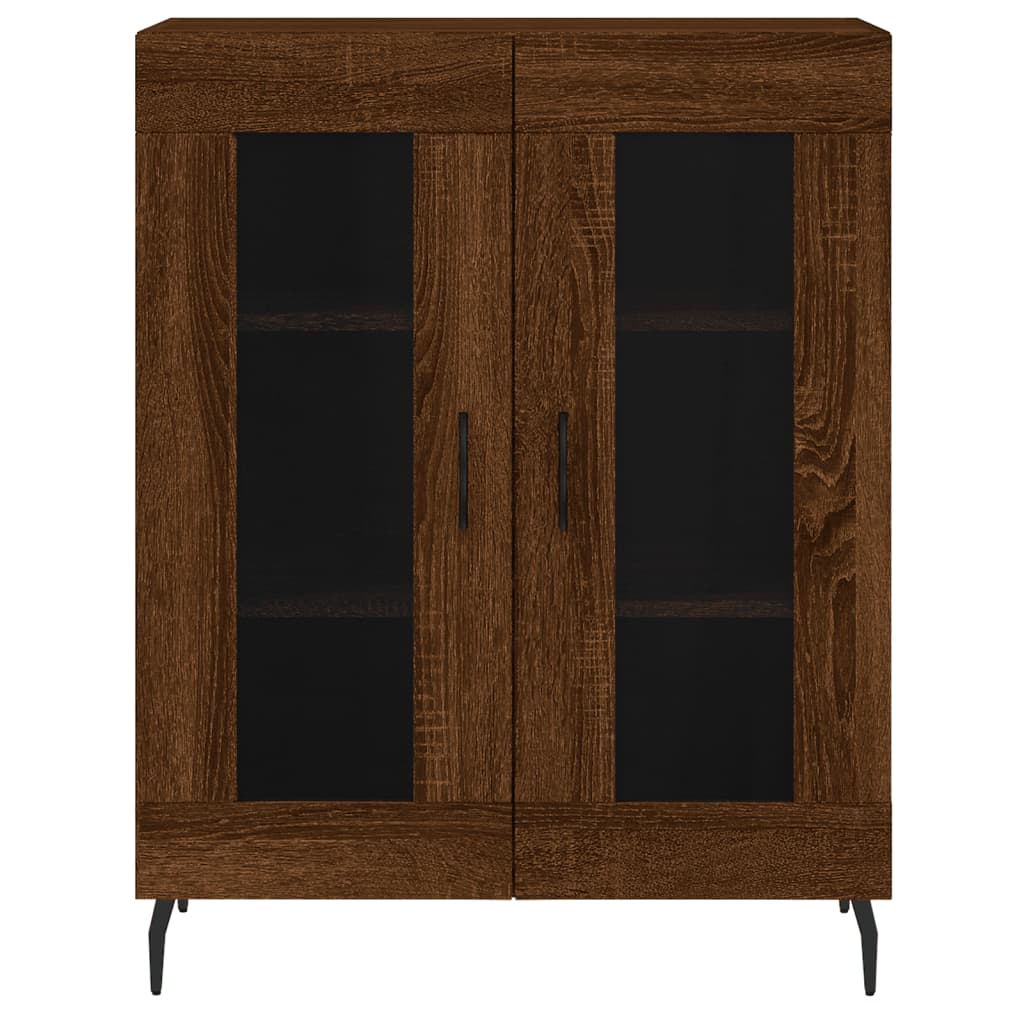 vidaXL Buffet haut Chêne marron 69,5x34x180 cm Bois d'ingénierie