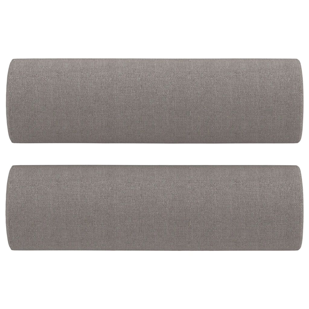 vidaXL Ensemble de canapés 2 pcs avec coussins taupe tissu