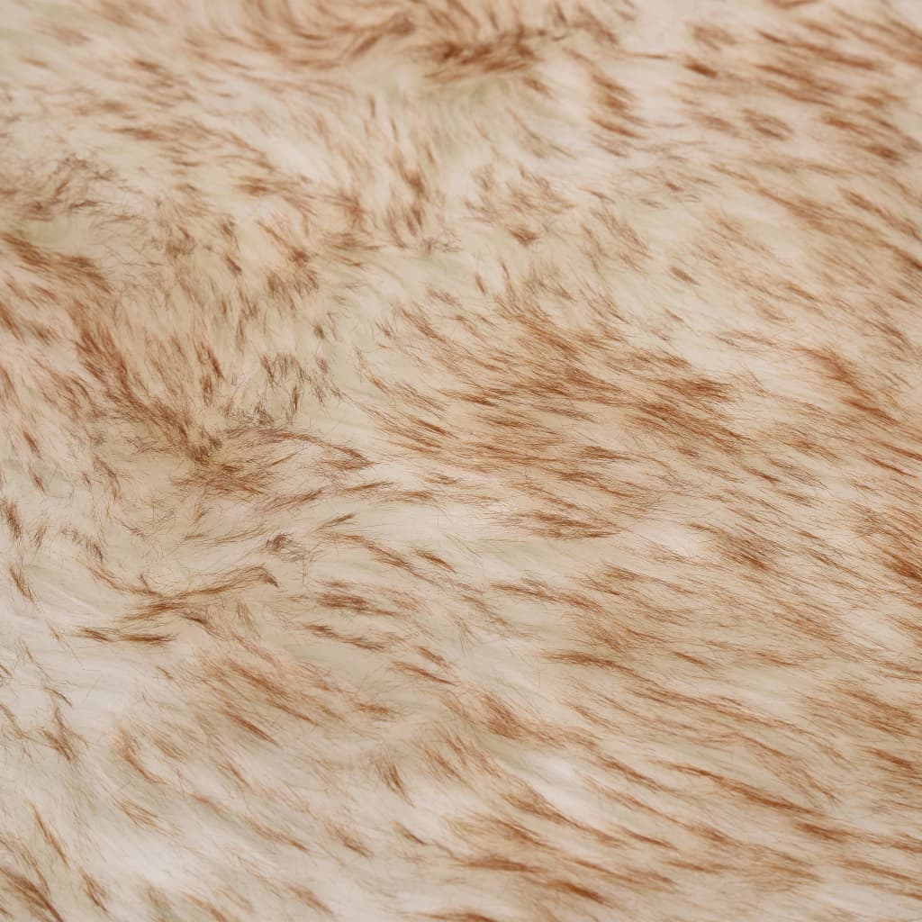 vidaXL Tapis 60 x 90 cm Peau de mouton synthétique Mélange de marron