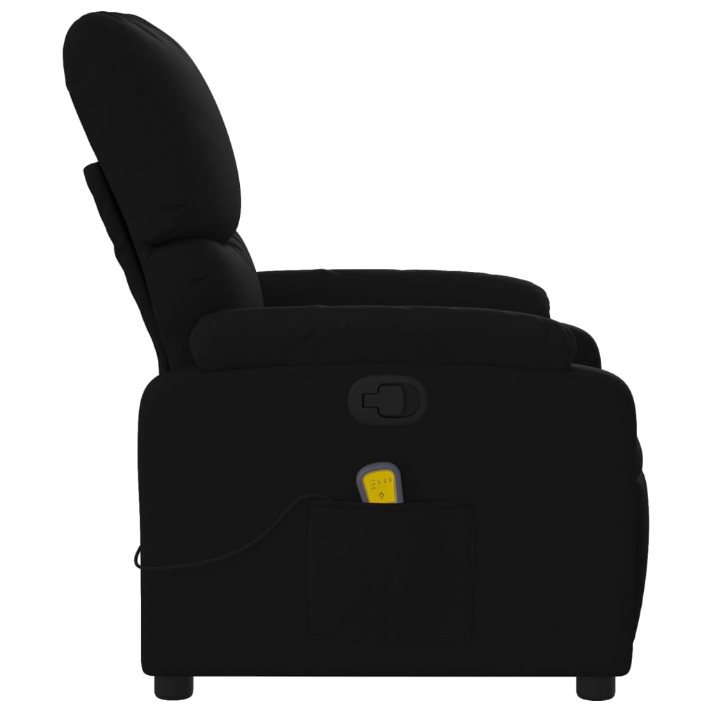 vidaXL Fauteuil de massage inclinable Noir Tissu