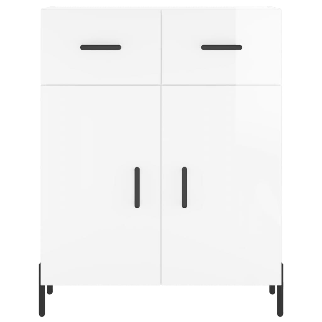 vidaXL Buffet Blanc brillant 69,5x34x90 cm Bois d'ingénierie