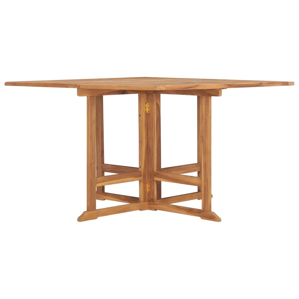 vidaXL Table à dîner de jardin pliable 110x110x75 cm Teck massif