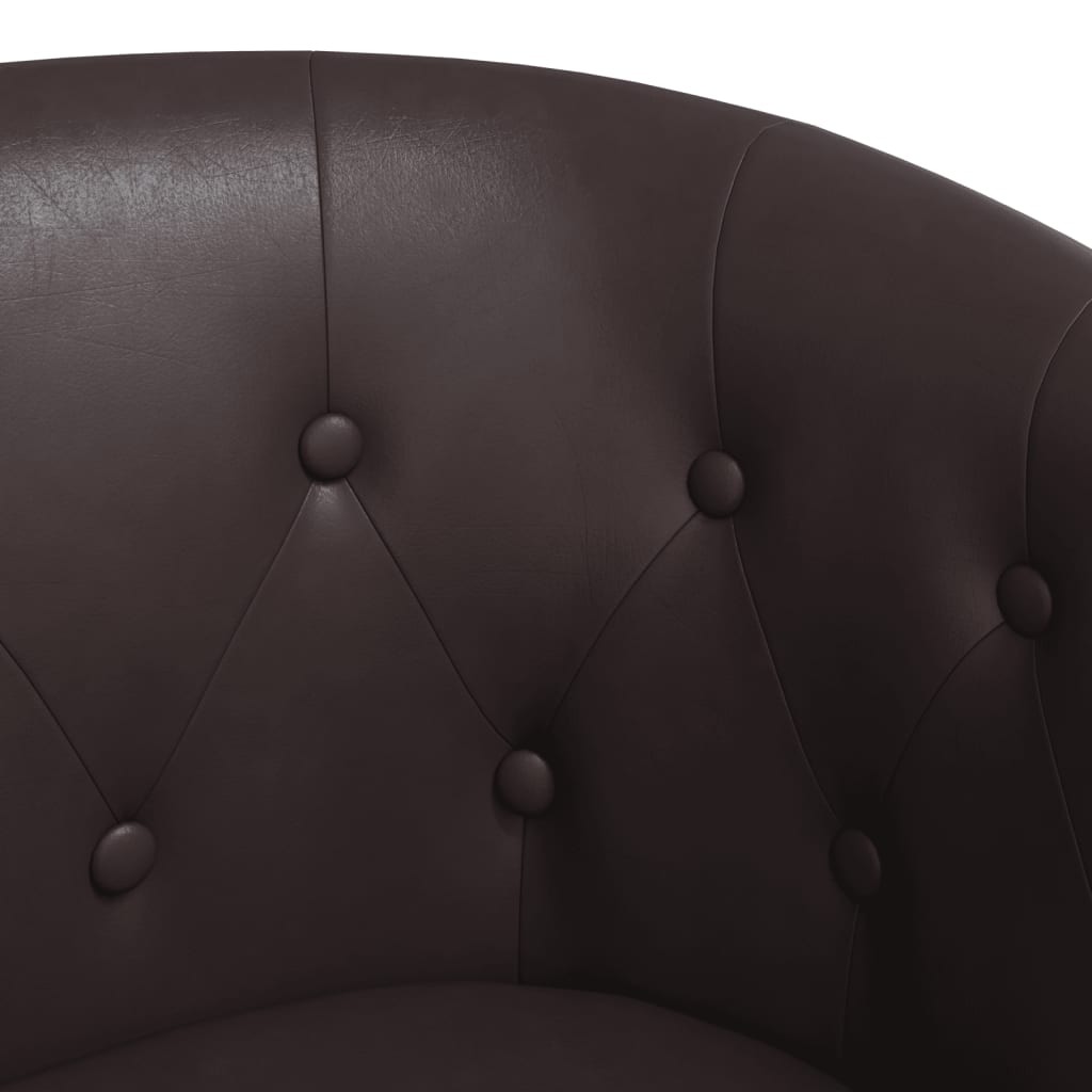 vidaXL Chaise cabriolet marron similicuir