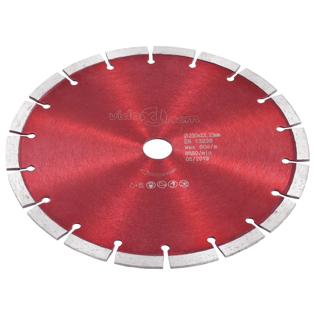 vidaXL Disque de coupe diamanté Acier 230 mm