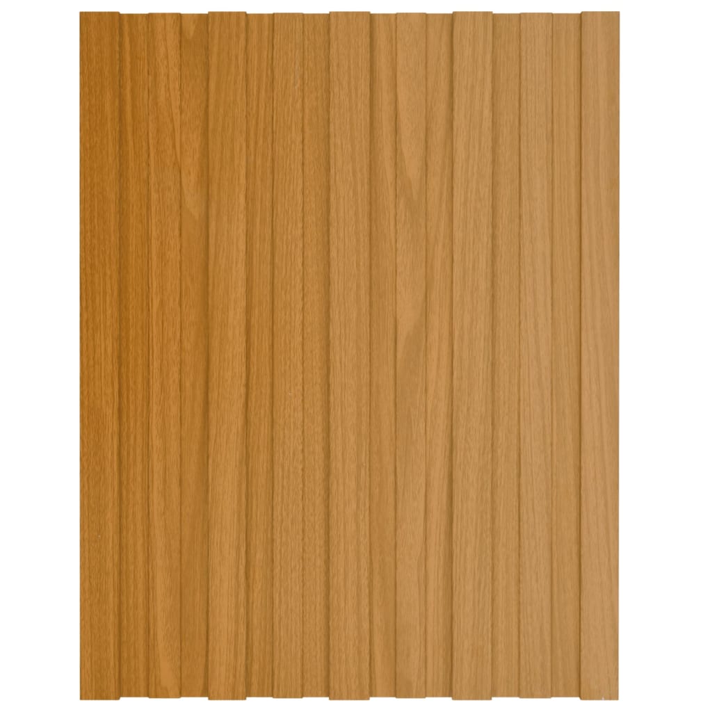 vidaXL Panneaux de toiture 12 pcs Acier galvanisé Bois clair 60x45 cm