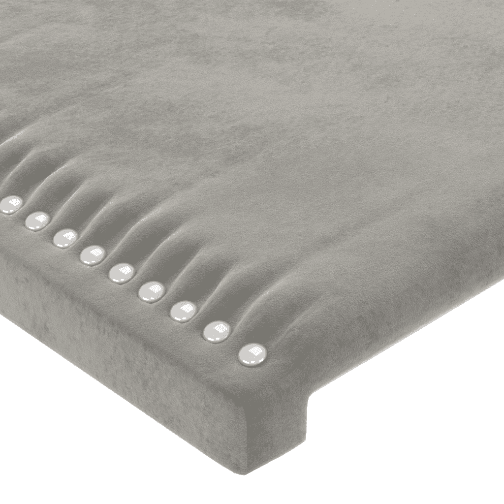 vidaXL Sommier à lattes de lit et matelas Gris clair 80x200 cm Velours